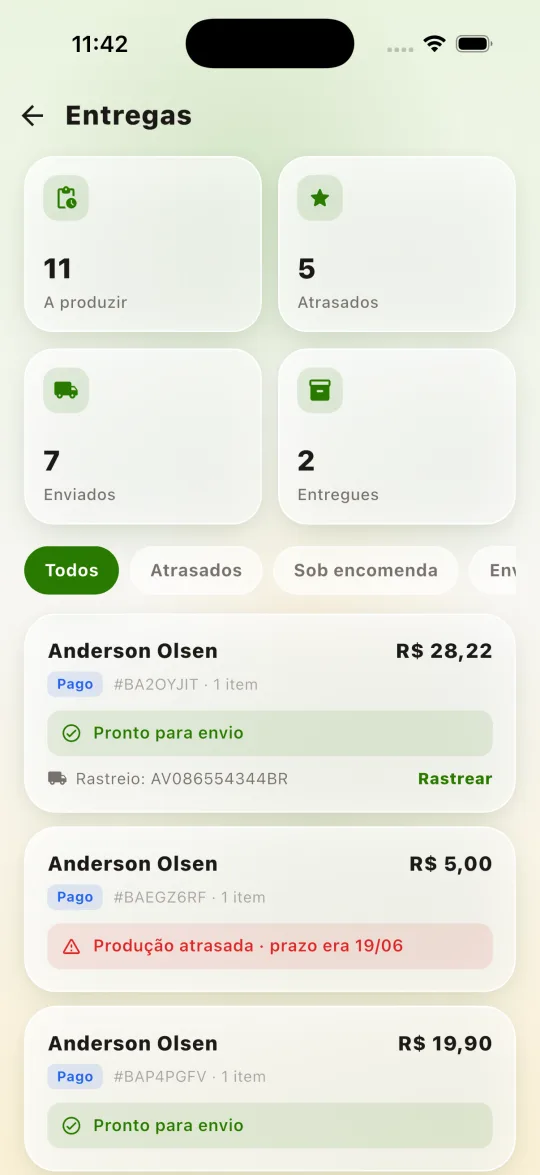 BrasiArte no celular: Produção e entregas