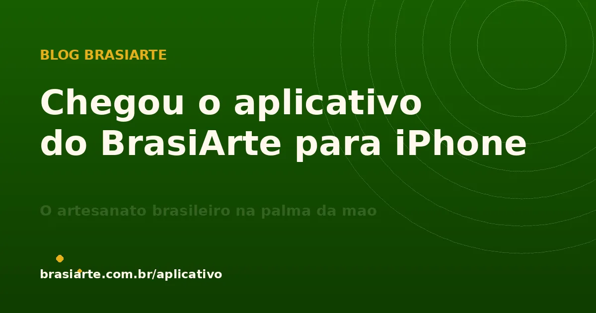 Capa do anúncio do aplicativo BrasiArte para iPhone