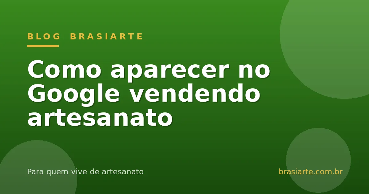 Tela de busca do Google ao lado de peças de artesanato sobre a mesa