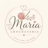 Logo da loja crocheteria com a Maria