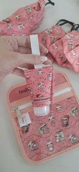 Case porta máscaras dupla face + porta álcool em gel - artesanato de Innovare Studio