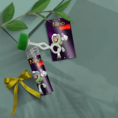 Bolha de Sabão - Buzz Personalizado - artesanato de Mi Papelaria Criativa