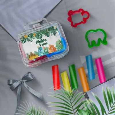 Mini Maleta - Dinossauro Personalizada - artesanato de Mi Papelaria Criativa