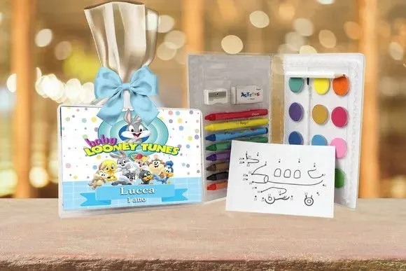 Estojo de Pintura Baby Looney Tunes Personalizado - artesanato de Artmanha Lembrancinhas