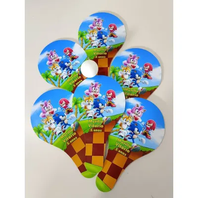 kit raquete personalizada (sonic) - artesanato de ateliê Rocha