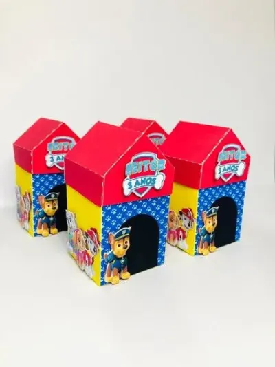 Caixa Casinha Patrulha Canina - artesanato de Fina Essência Papelaria Personalizada