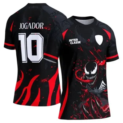 Camisa Interclasse Modelo 261 Venom Vermelho e Preto - artesanato de JD PRINT 3D