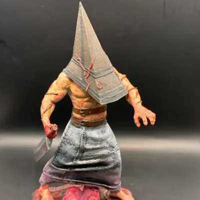 Boneco Pyramid Head Action Figure Silent Hill Cabeça de Pirâmide - artesanato de 3D BILLA