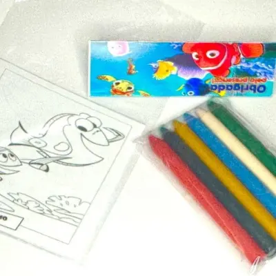 Kit Giz de Cera Nemo Personalizado - artesanato de Mi Papelaria Criativa