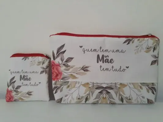 Kit necessaire e porta moedas Mãe - artesanato de Innovare Studio