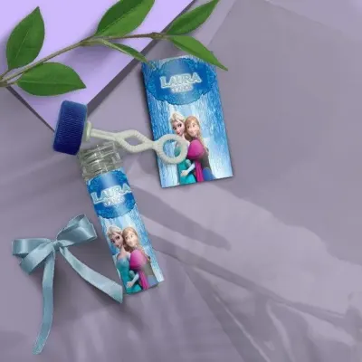 Bolha de Sabão - Frozen Personalizado - artesanato de Mi Papelaria Criativa