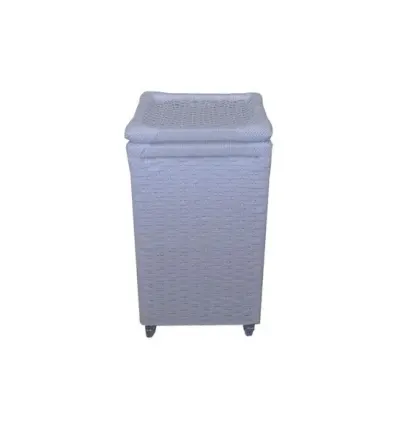 Cesto Roupa Sintético Branco RD 30x30x60 - artesanato de Mundo Urbano