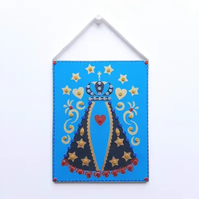 Quadro N. S. Aparecida G - artesanato de Estudio Bananeira