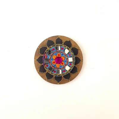 Mandala Indiana do Amor - artesanato de Estudio Bananeira