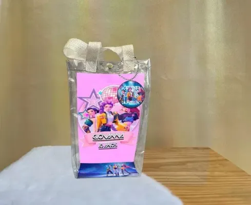 Sacola Transparente Guerreiras do Kpop Personalizado - artesanato de Artmanha Lembrancinhas