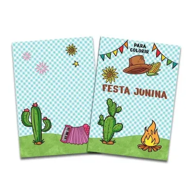 Revista para Colorir Festa Junina 14x10 - artesanato de PAPCRIE