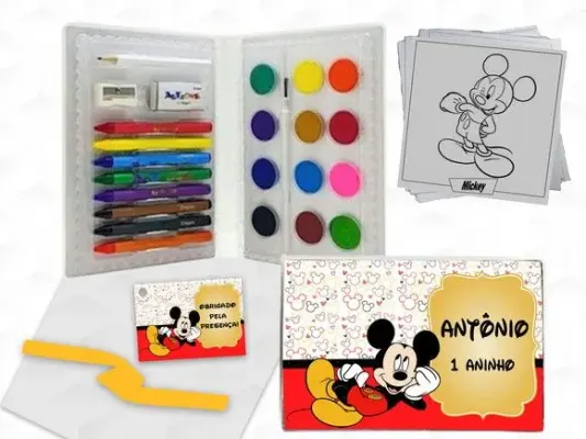 Estojo de Pintura Mickey Personalizado - artesanato de creativitybynina