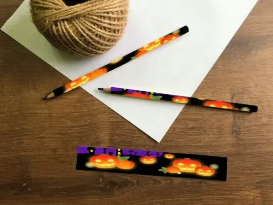 Lápis Abobora Personalizado - artesanato de Mi Papelaria Criativa