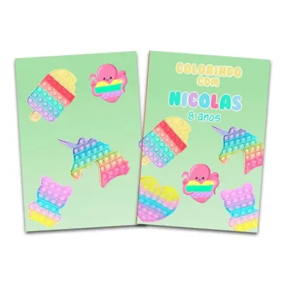 Revista colorir Pop It candy colors 14x10 - artesanato de PAPCRIE