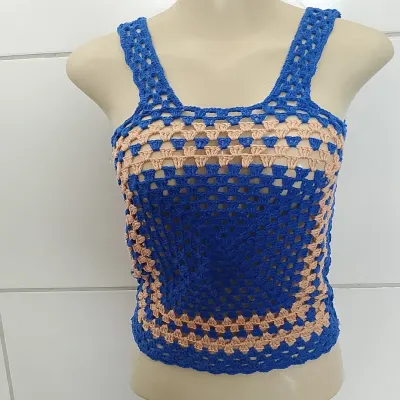 cropped de crochê - artesanato de Karice crochê