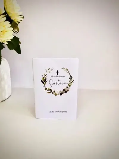 Mini Livro de Orações 7x10 - artesanato de Fina Essência Papelaria Personalizada