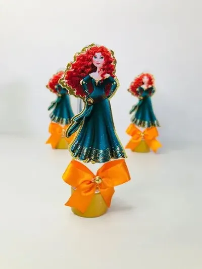 Tubete Merida Princesa Valente - artesanato de Fina Essência Papelaria Personalizada