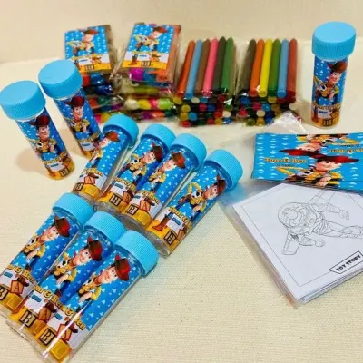 Kit Massinha + Giz + Bolha Toy Story Personalizado - artesanato de Mi Papelaria Criativa