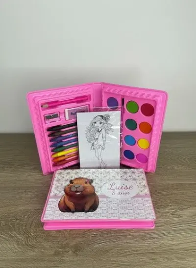 Estojo de Pintura - Capivara Personalizado - artesanato de Mi Papelaria Criativa