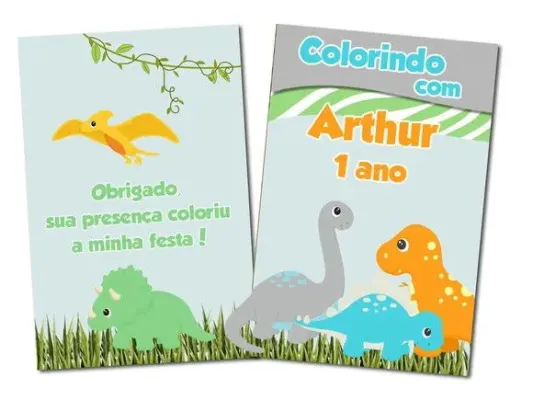 Revista colorir Dinossauro 14x10 - artesanato de PAPCRIE