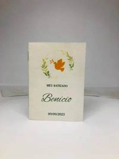 Mini Livro de Orações 7x10 - artesanato de Fina Essência Papelaria Personalizada