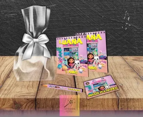 Bloquinho Casa da Gaby Personalizado - artesanato de Artmanha Lembrancinhas