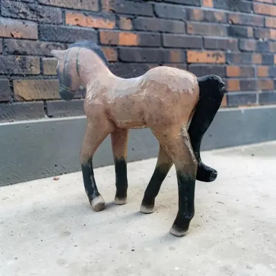 cavalo decorativo em papel machê - artesanato de FRANTZ HANDMADE