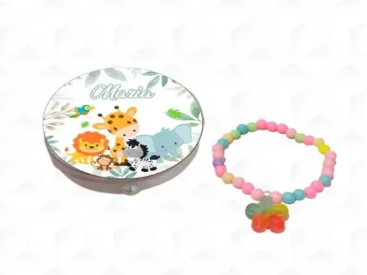 Latinha com Pulseira Safari Personalizada - artesanato de creativitybynina