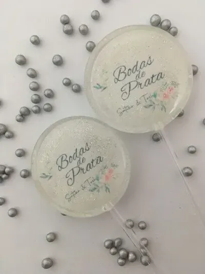 Pirulito Casamento - artesanato de Lollipops Cristal