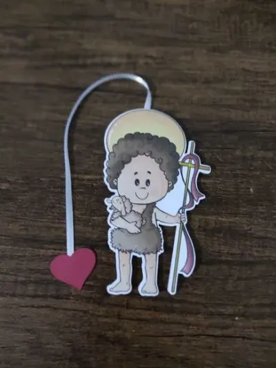 Marcador de Página 08 cm - São João Batista T - artesanato de Emejhu Personalizados