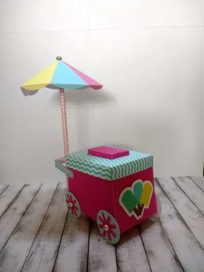 Carrinho De Sorvete Pool Party - artesanato de Fina Essência Papelaria Personalizada