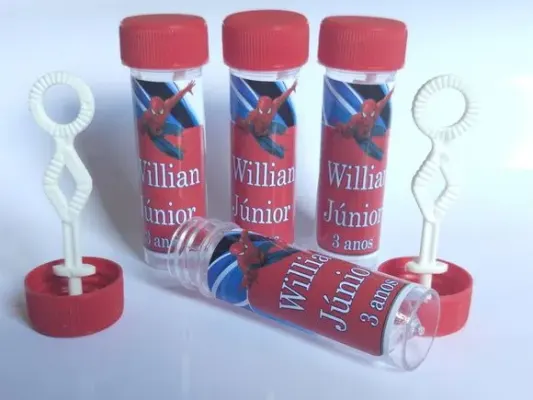 Bolinha de Sabão Homem Aranha Personalizada - artesanato de Mi Papelaria Criativa