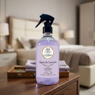 Água de Lençóis Perfumada para Tecidos Artesanal 500ml - artesanato de Casa Colombo Artesanal