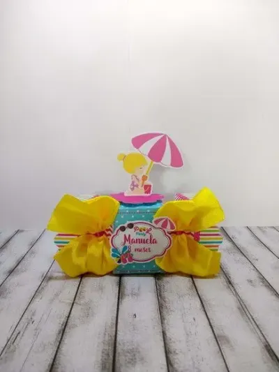 Caixa Bala Pool Party - artesanato de Fina Essência Papelaria Personalizada