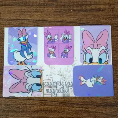 Marcador de Página Magnético Kit c/5 - "Margarida" - artesanato de Emejhu Personalizados