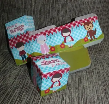 caixa cubo qualquer tema - artesanato de PAPCRIE