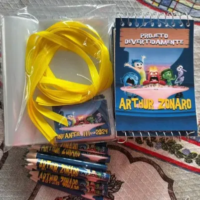 Bloquinho Divertidamente Personalizado - artesanato de Artmanha Lembrancinhas