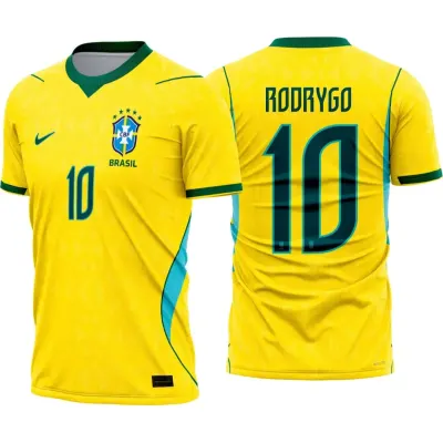 Camisa Brasil 2026-28 com Seu Nome e Numero - artesanato de JD PRINT 3D