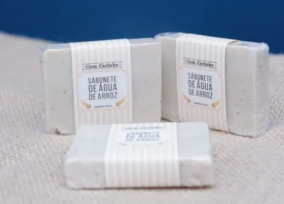 Sabonete Natural Água de Arroz Clareador de Manchas - artesanato de Juliana Biz - casa e bem estar