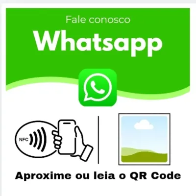 Placa Nfc + Qr Code Whatsapp - artesanato de PrimeBox