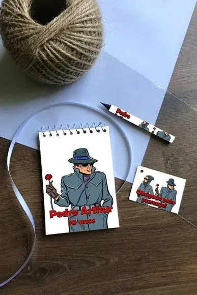 Bloquinho Espião Personalizado - artesanato de Mi Papelaria Criativa