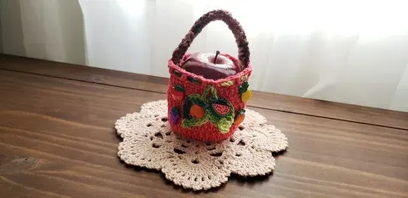 Capa de Crochê para Frutas - Tropical - artesanato de Mari Crochê feito com carinho!