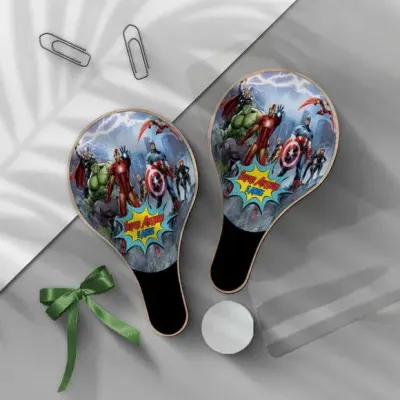 Raquete Ping Pong - Vingadores Personalizada - artesanato de Mi Papelaria Criativa
