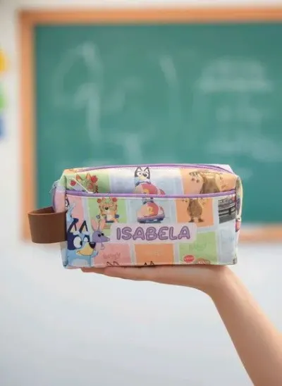 Necessaire Estojo Infantil com Bolso - artesanato de Innovare Studio