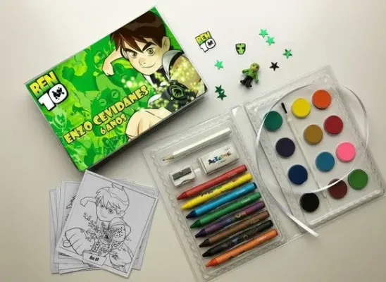 Estojo de Pintura Ben10 Personalizado - artesanato de Mi Papelaria Criativa